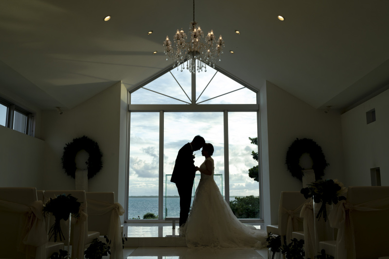 白亜のチャペルから。海も見えます!