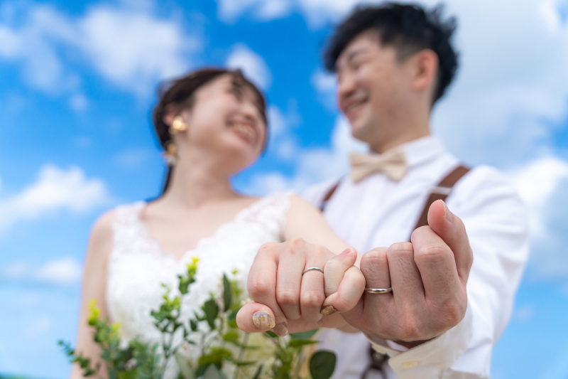 お二人の大切な指輪ショット。