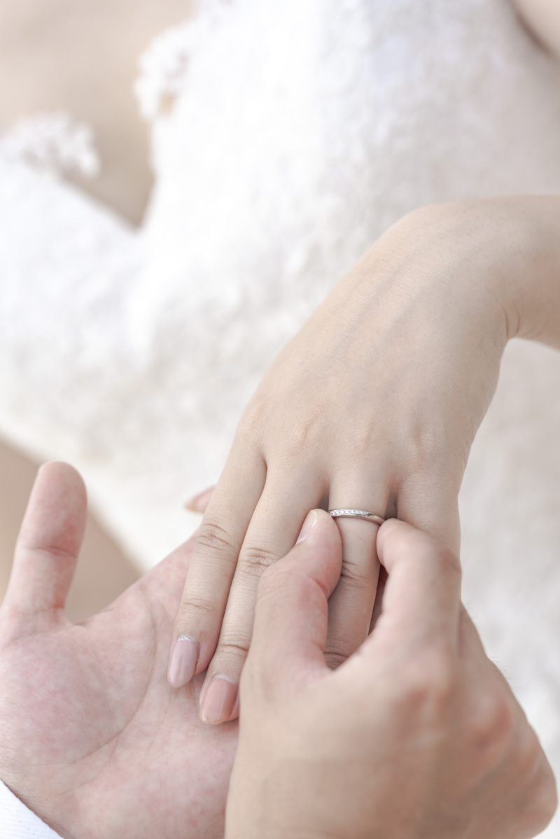 指輪交換シーンの写真もバッチリ◎