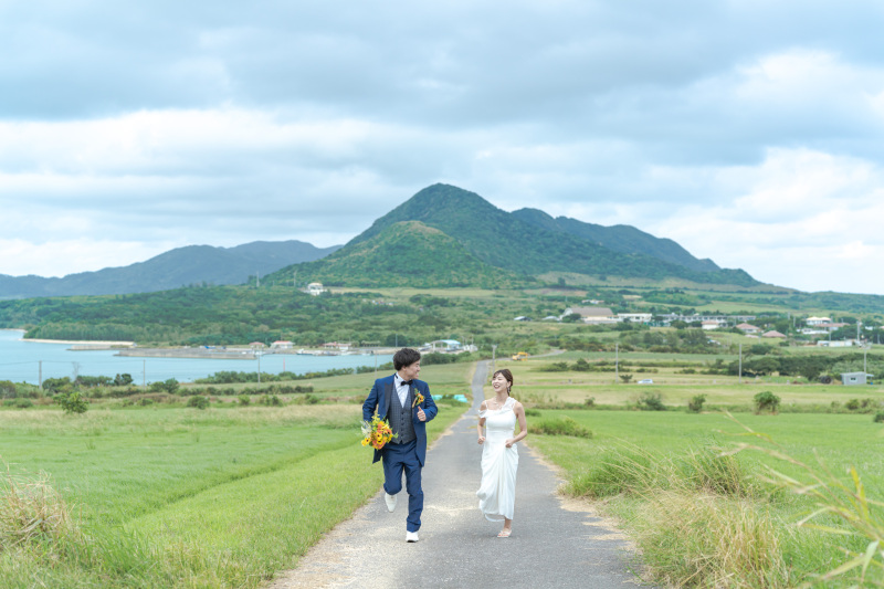 一本道でふたりで駆けっこ!結構全力w