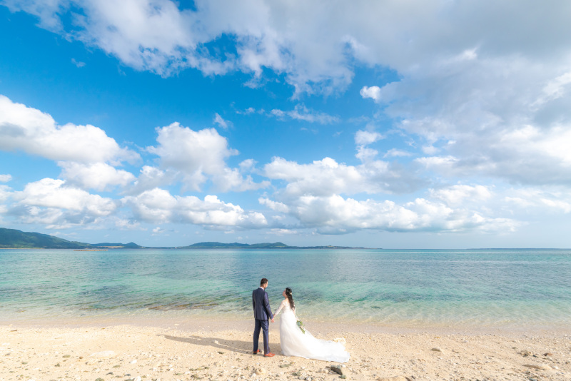 まずは青い石垣島の海で撮影!