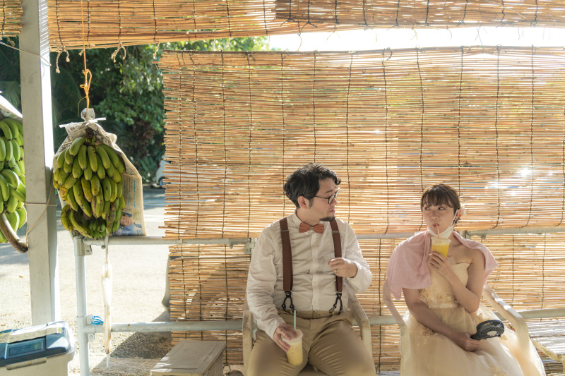 ビーチが暑かったので、ジュース休憩。沁みる!