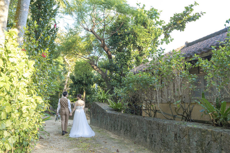 庭園には南国植物もたくさん。