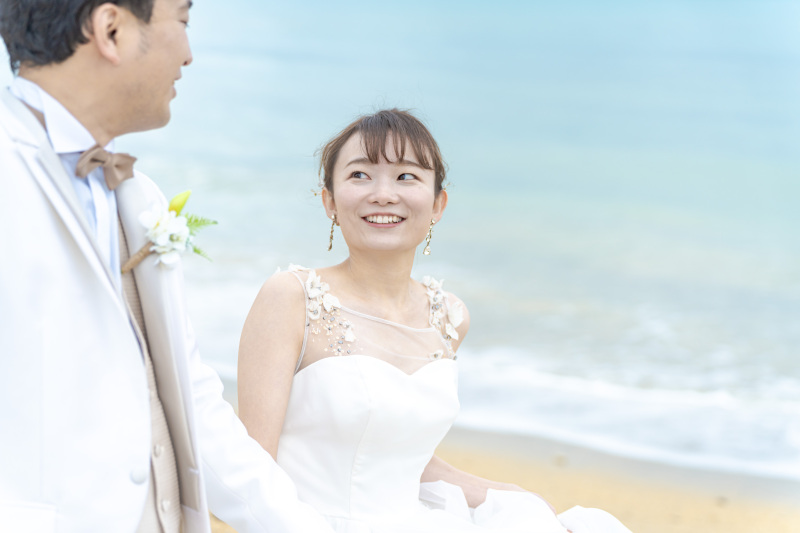 雨を覚悟していたおふたり。思わず楽しい笑顔