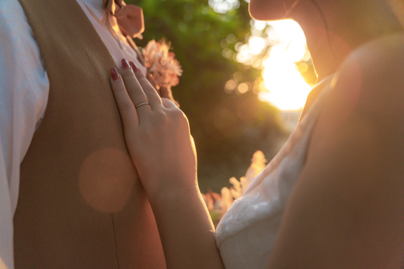 サンセットのオレンジの光。