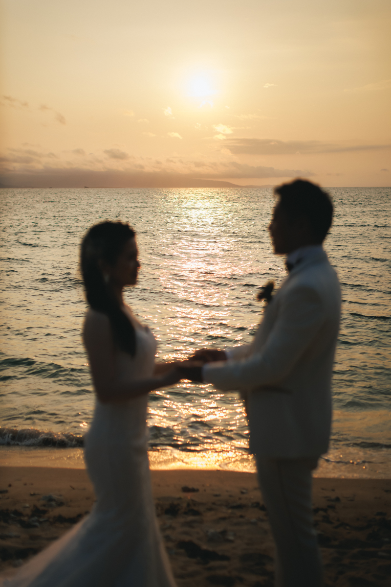 シルエットもまた幻想的。サンセットタイムの撮影へ