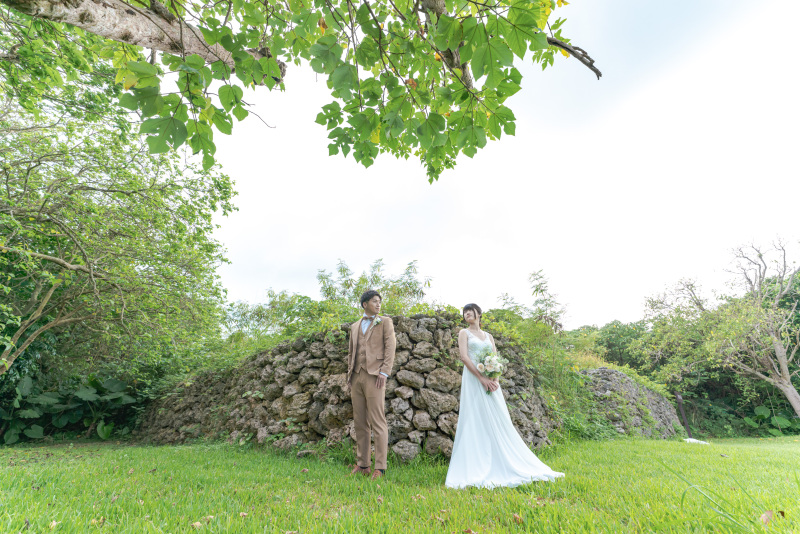 琉球遺跡の石垣。石垣もいい感じ。
