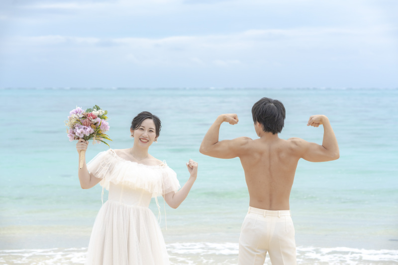 のんびり二人の時間で撮れるのは穴場ビーチだから
