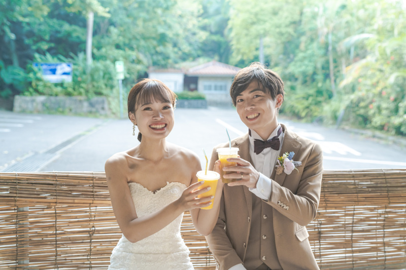 ここからは2人で撮影!まずはひと休み。