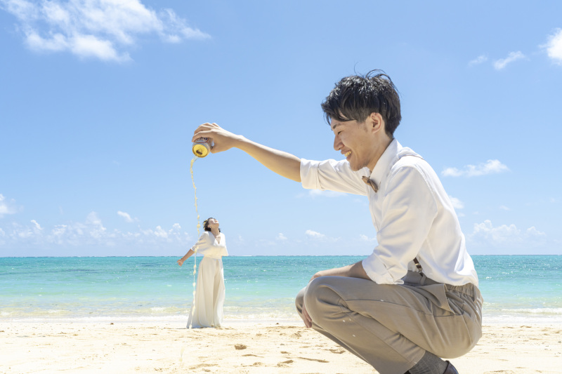 ビールを浴びるほど飲みたい!おふざけショットも◎