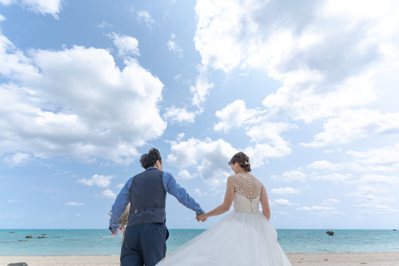 いい天気!誰もいないビーチでのびのび撮影!