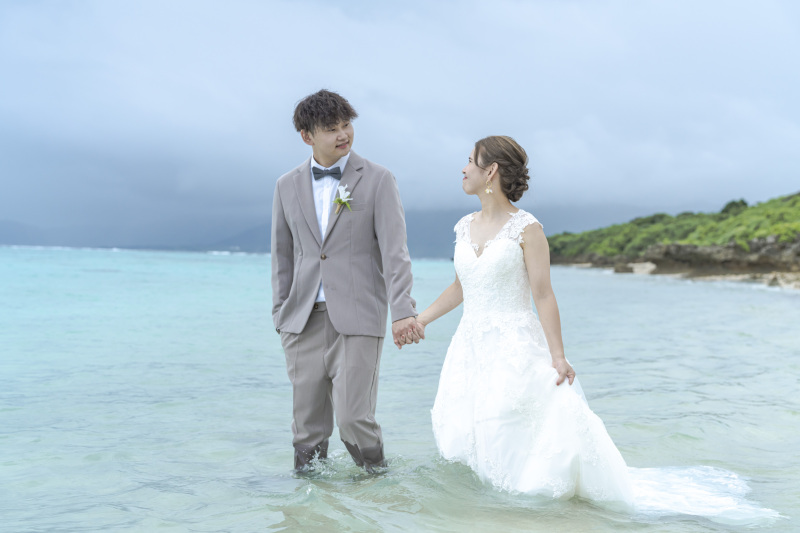 穏やかな海。波もほとんどない静かな海。