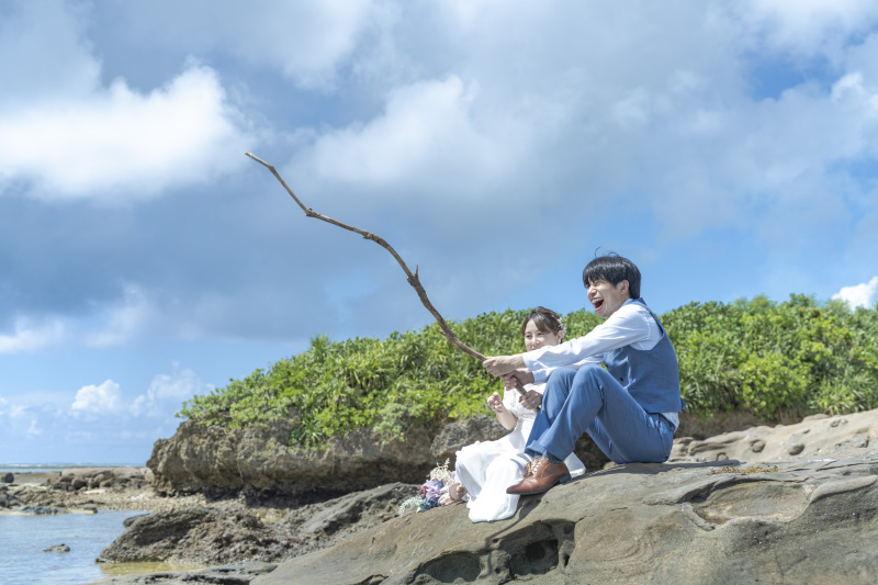 釣りが好きなお二人。大きな魚が釣れたかな?