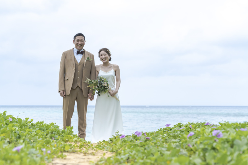 雨を覚悟していたおふたり。思わず楽しい笑顔