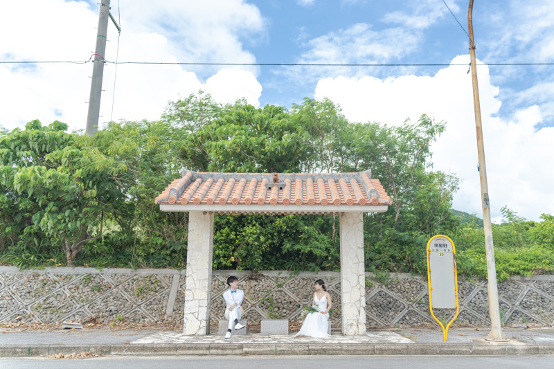 大好きな牧歌的な風景やローカルなバス停も。NoLimitだから叶う。