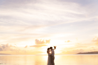 楽しみ尽くした1日。海に南国植物に向日葵にサンセットも。