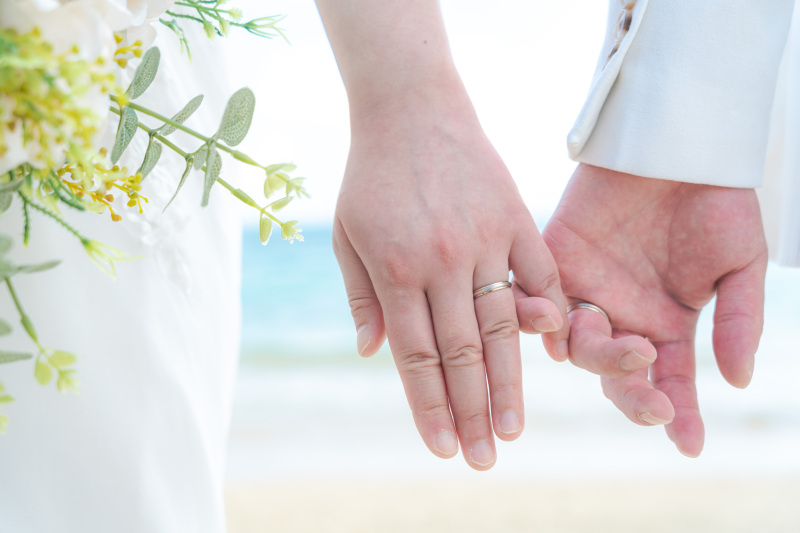 指輪ショットも忘れずに。