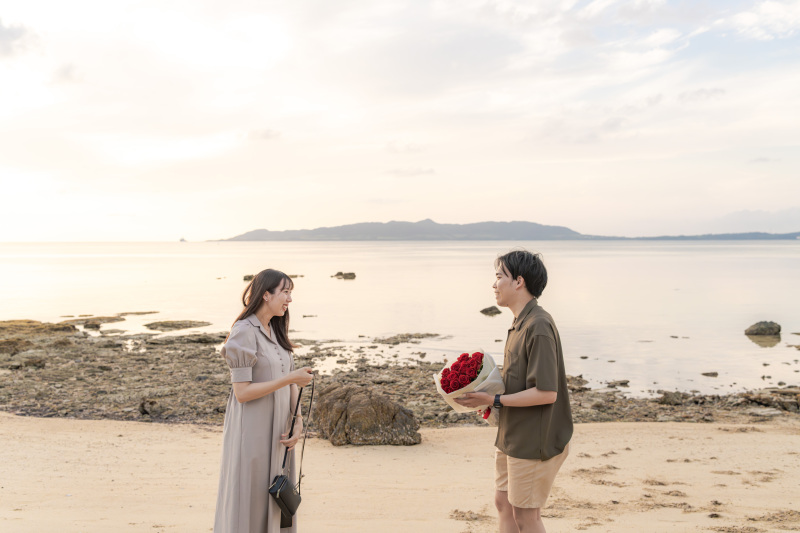 プロポーズの瞬間。