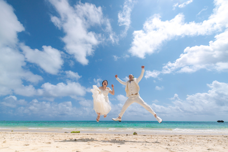 最後は空に向かってジャンプ!