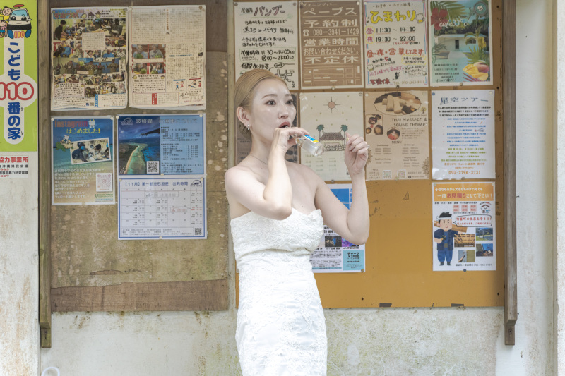 あつ〜い波照間島。可愛い売店でひと休み。