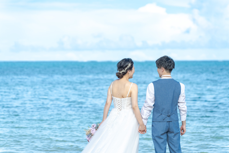 青空広がるビーチ・・・