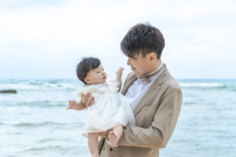 パパの抱っこ！居心地はどう？？？