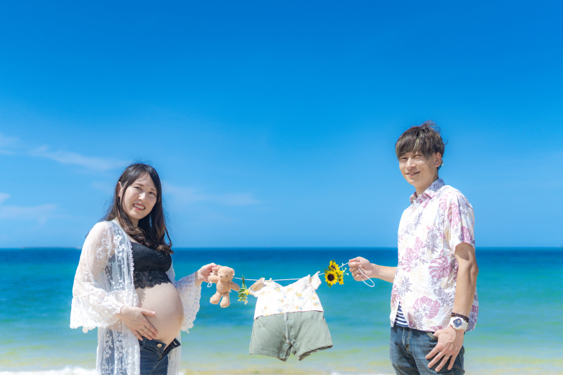 小物を使ったマタニティフォトも可愛い!