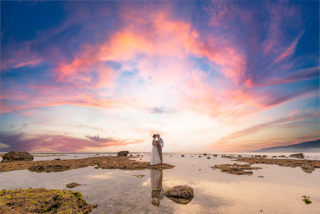 サンセット加工1カット【雲が多かった写真でも安心。曇り空を交換して綺麗なサンセットにします。】急に天候が変わる石垣島でも安心の加工オプションです。