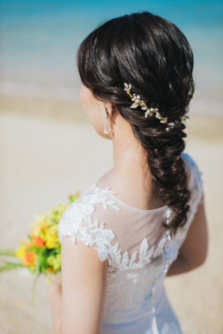 ご新婦ヘアセット【ご新婦様のヘアセットを行います。】基本のフォトウェディングツアーには含まれています。