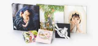 ボックスフォトパネル【ファブリック生地のフォトパネル】サイズ:300mm×300mm