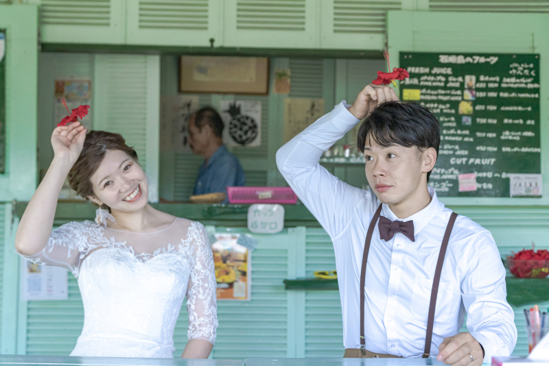 BlueSoda石垣島/宮古島クラフトフォトウェディング_事前来店なしで撮影できる