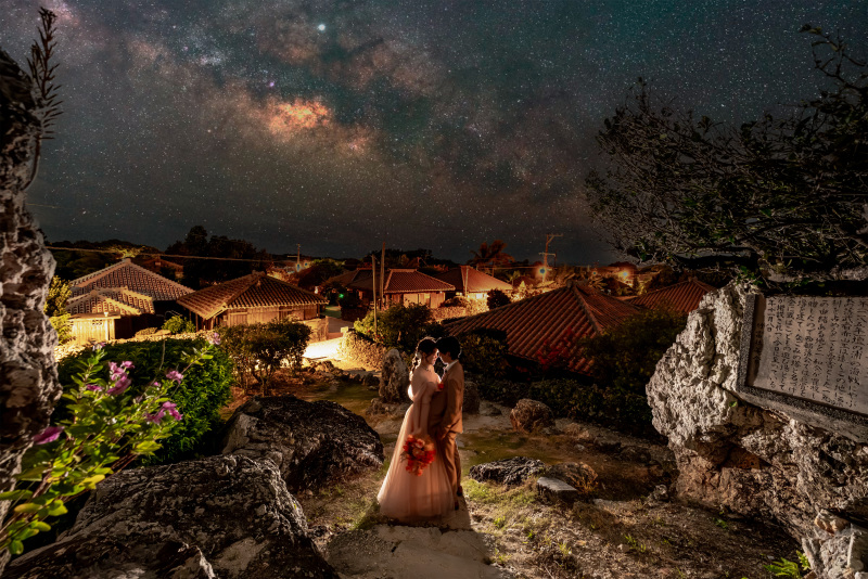 BlueSoda石垣島/宮古島クラフトフォトウェディング_夜景で撮影できる