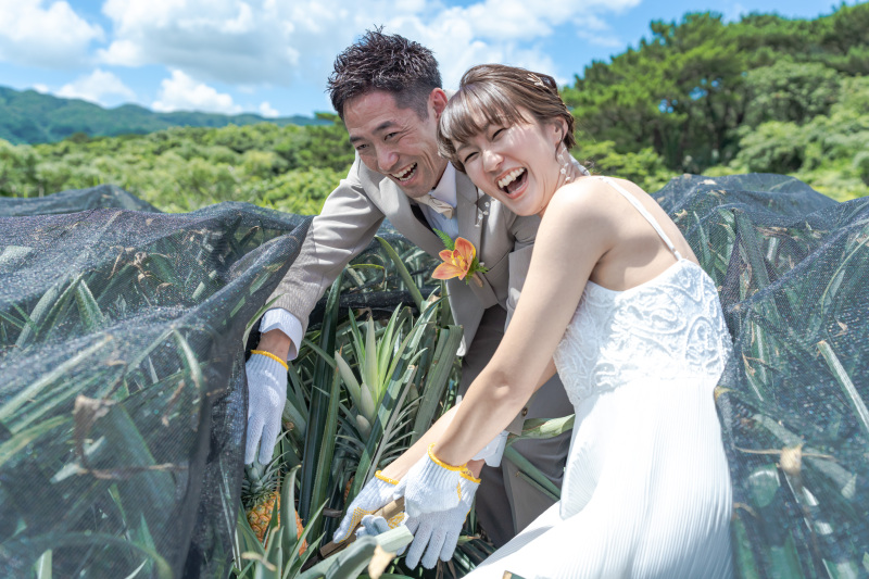 【収穫体験とファーストバイト】ビーチ＆パイナップル体感ツアー＊必要なものコミコミ価格＊ムービー付＊全カット納品＊ファーストバイト