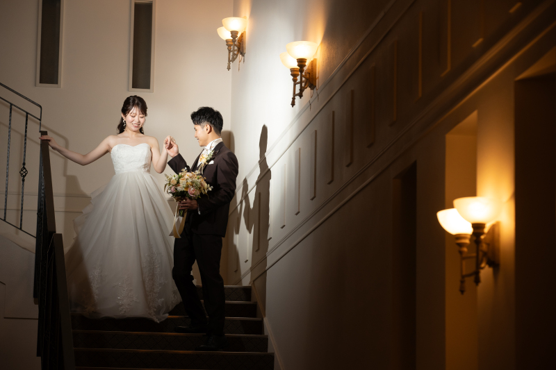 大階段のエスコートシーン