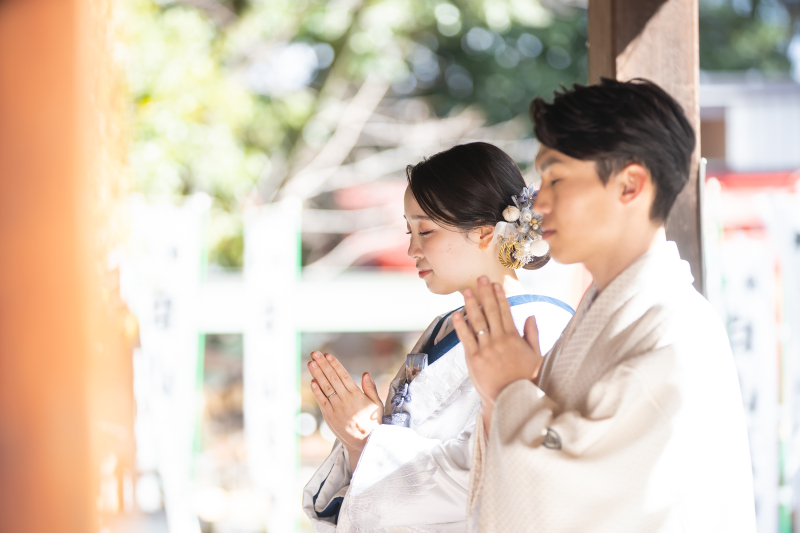 近くの神社に寄って神社ロケも