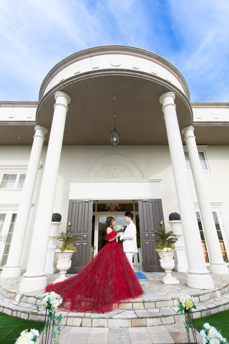 笑顔が素敵なおふたりのガーデンフォト