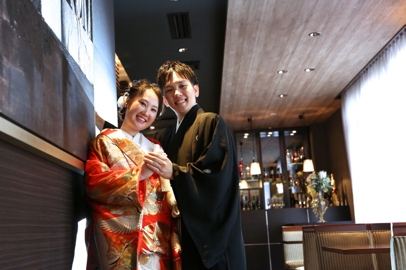 挙式当日アイテム用として和装前撮りもアンプ