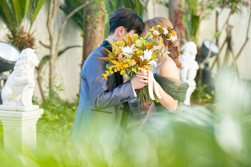 二人のコーディネートがとっても素敵