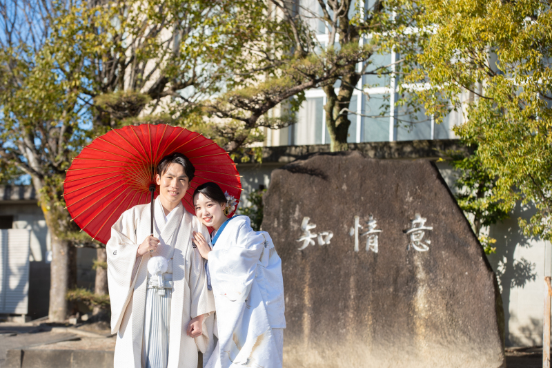 学校の屋外でも撮影を