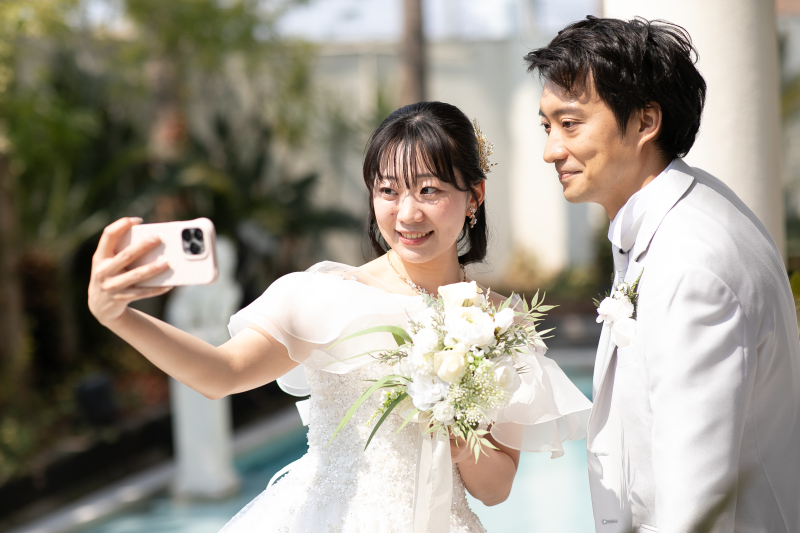 二人のスマホでオフショット♪