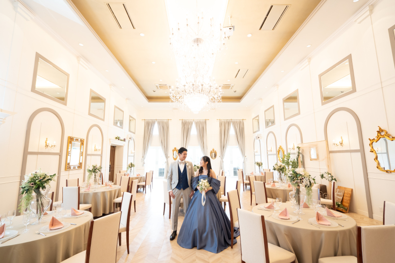 式場の中のお洒落スペースで豪華に