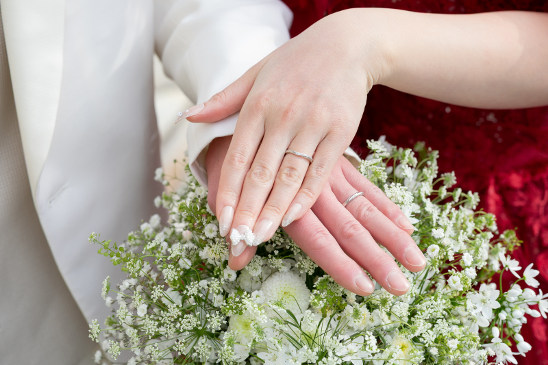 リング&times;ブーケの組み合わせショット