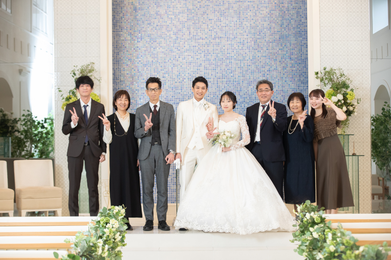 集合写真は両家の宝物