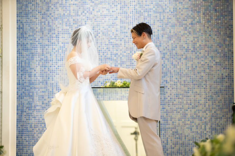 大切なセレモニー「指輪の交換」