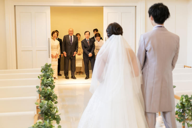 家族とのご対面シーンを