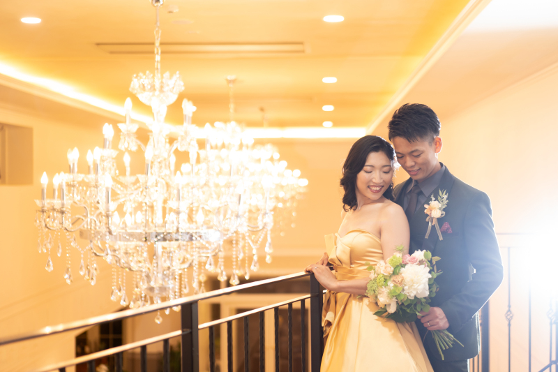 ラストは式場2階のテラスフォトを