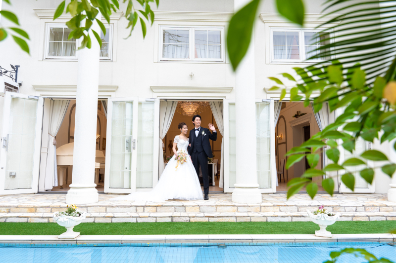 クラブドゥクレール迎賓館_ガーデンで撮影できる