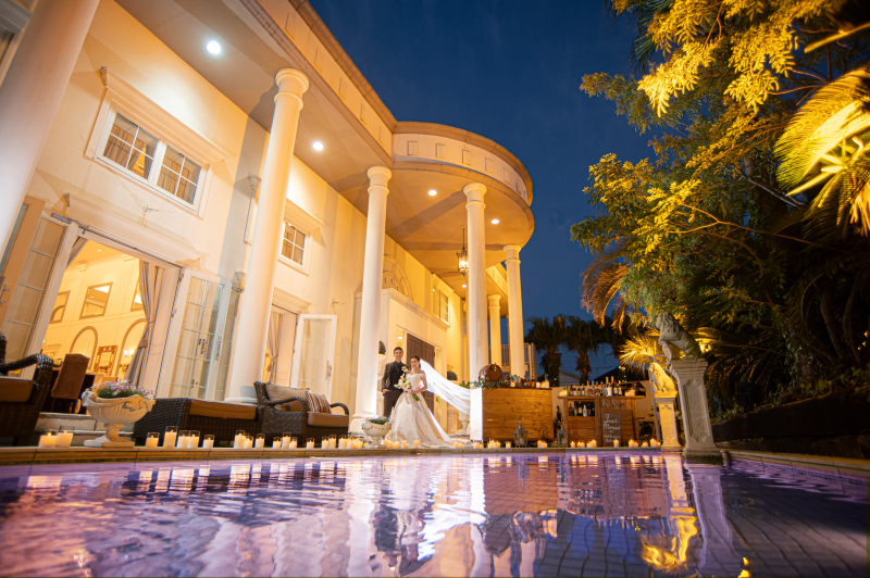 人気のナイトフォトウエディング