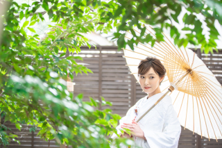 番傘を使っての撮影