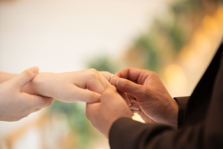 結婚指輪の撮影
